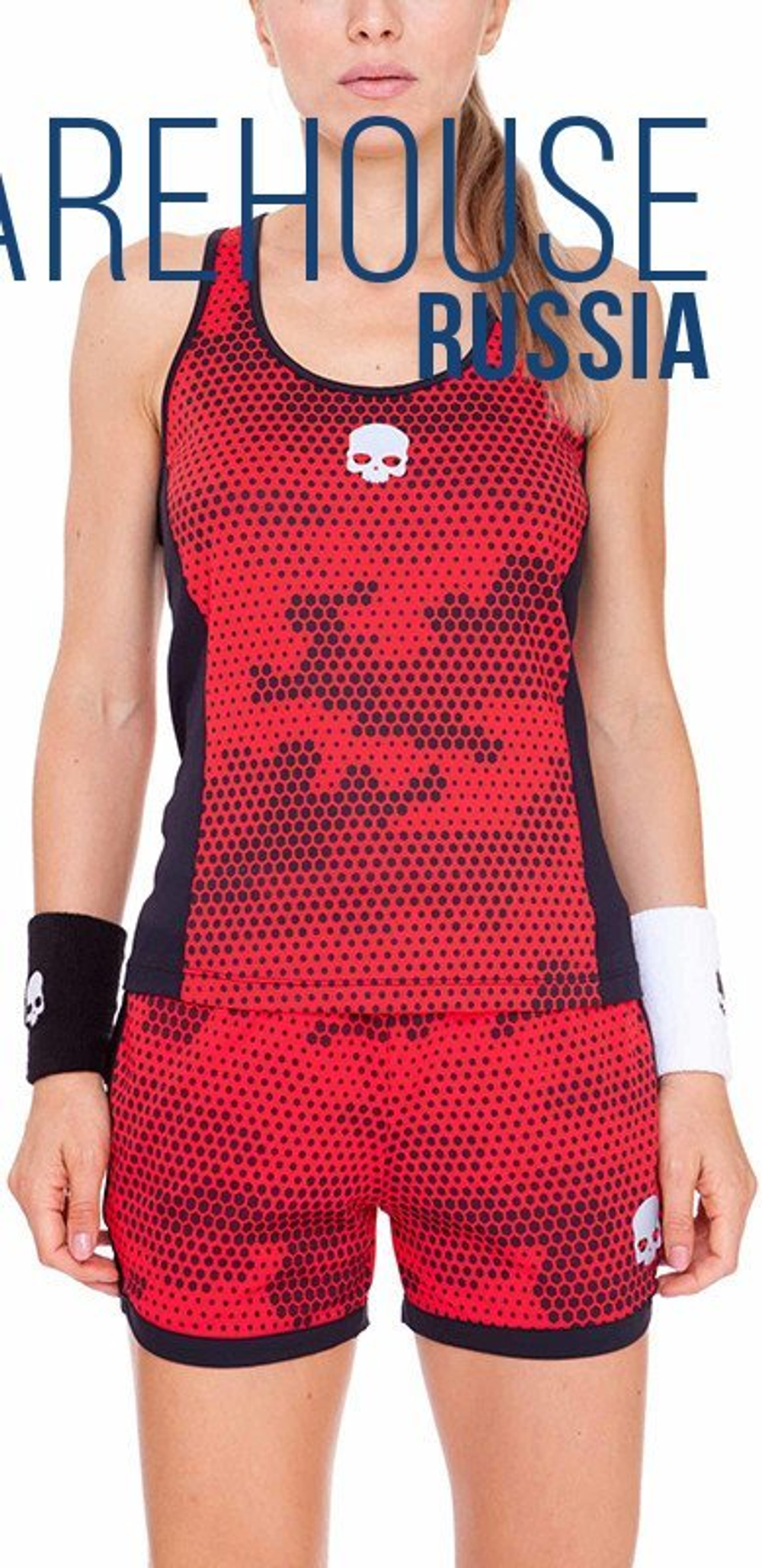 Женский топ теннисный Hydrogen Tech Camo Tank Top - красный