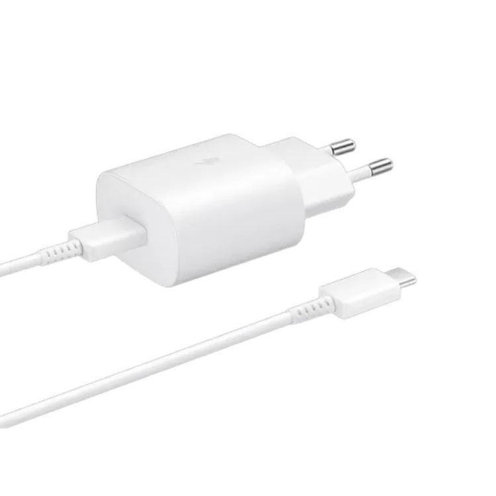 Сетевое зарядное устройство Samsung мощностью 25 Вт (USB-C) и кабель USB-C (1 м) (EP-TA800), белый