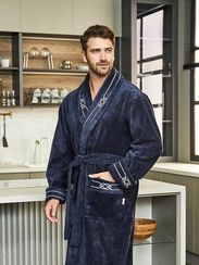 Халат мужской SAMUEL без капюшона Джинс POLENS Турция