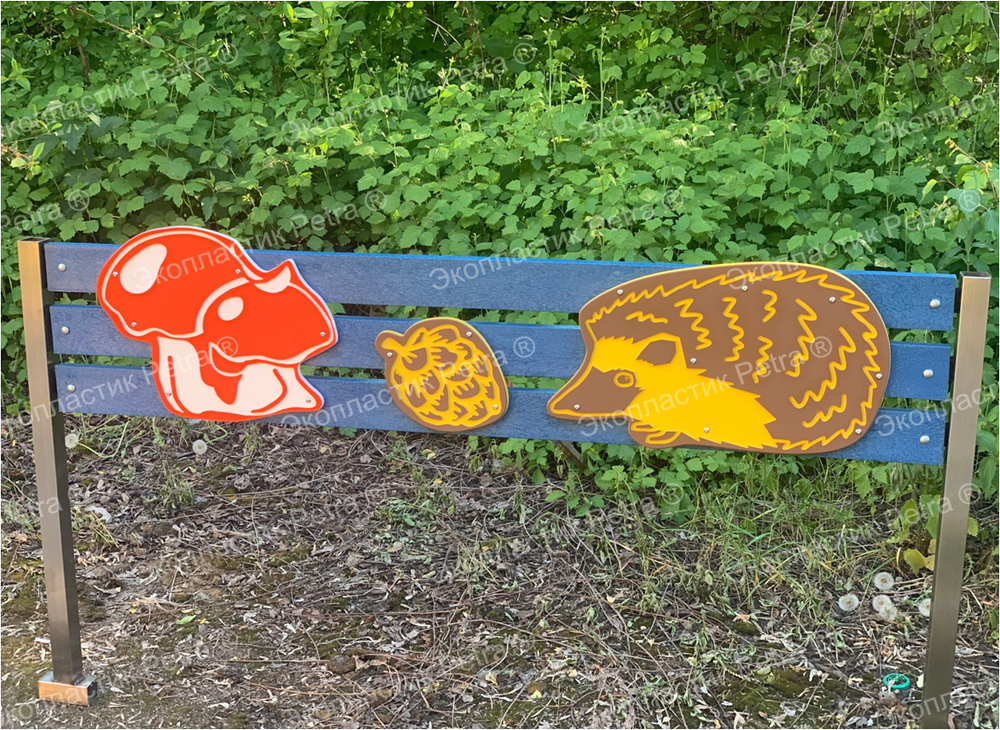 Забор уличный из экопластика Природа, секция 1490х400 мм