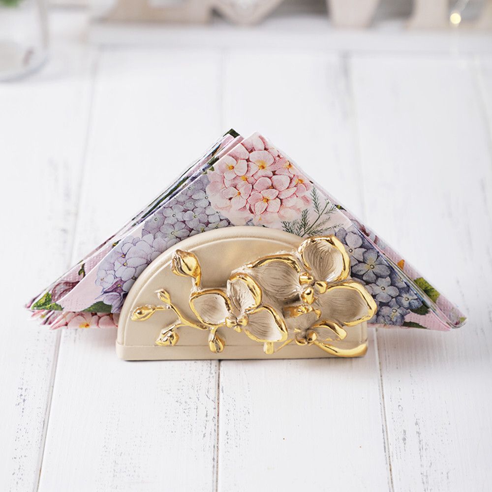 Сувенир Салфетница Орхидея Мильтония Айвори