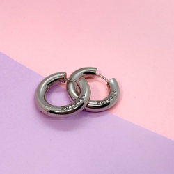 Серьги-бублики Stening L Silver