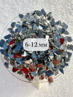 Стеклянная крошка Зеркальная двусторонняя фракция 6 фракция
