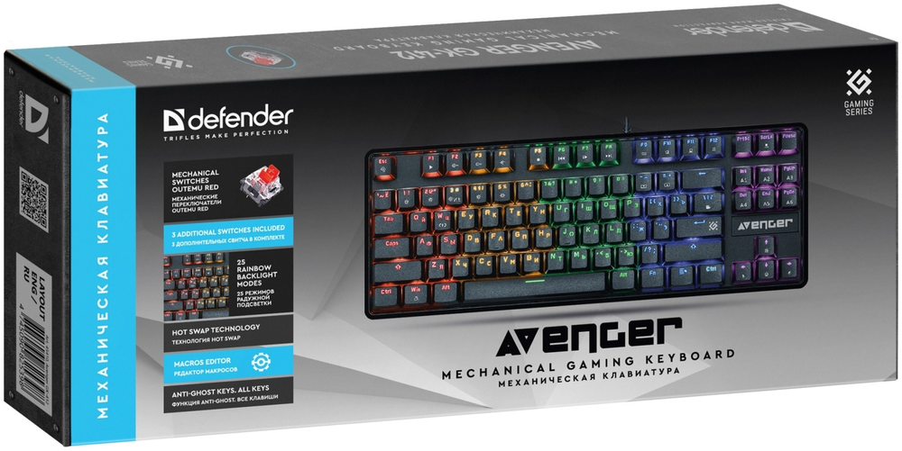 Клавиатура Defender Avenger GK-412 45410 черный