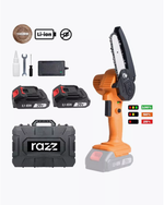 Цепная пила аккумуляторная RAZZ CS-100-2, 20 В, 2*2 Ач, 10 см