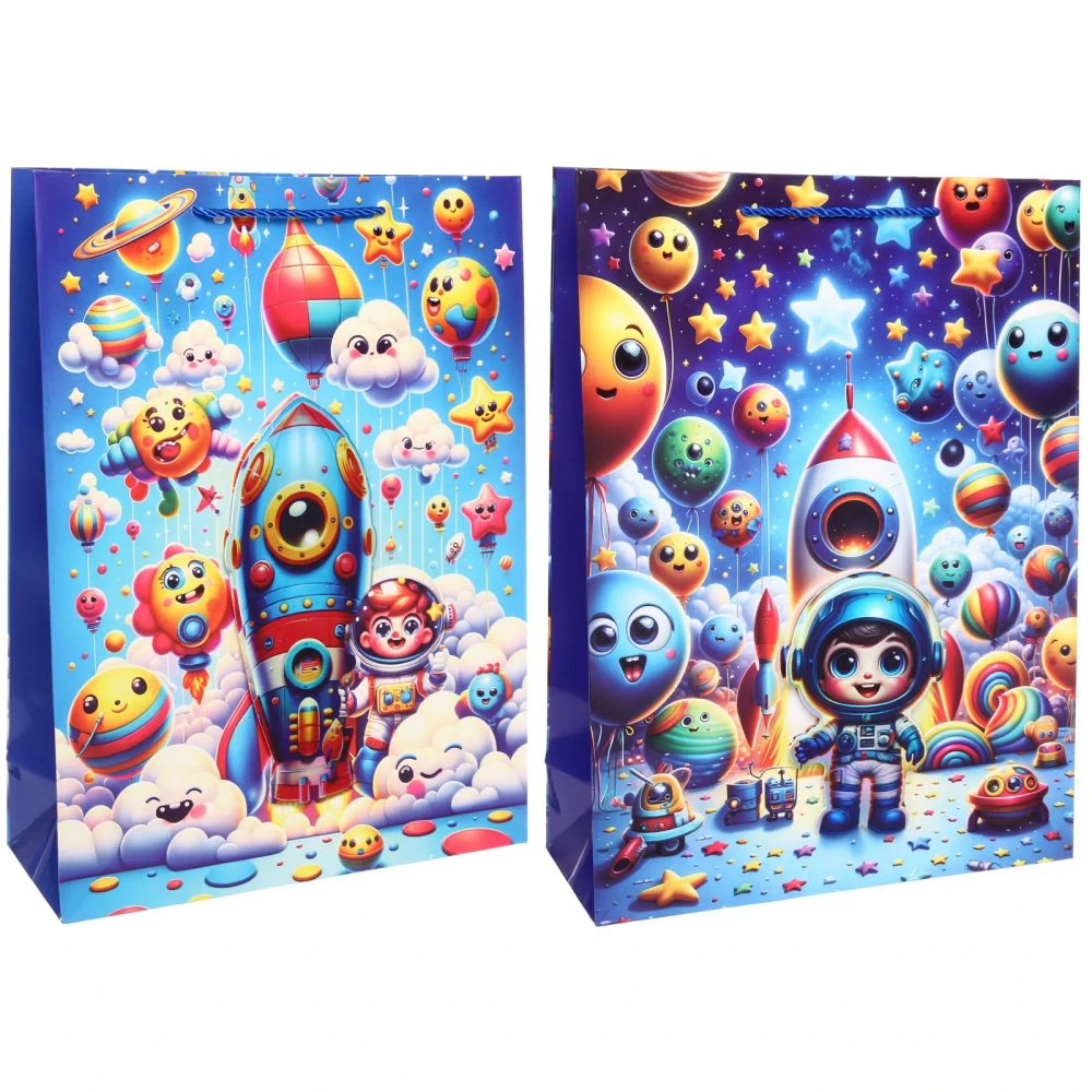 Пакет подарочный «Другая планета» 31*42*12 см