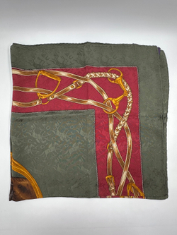 Платок зелёный с бордовой каймой Ralph Lauren