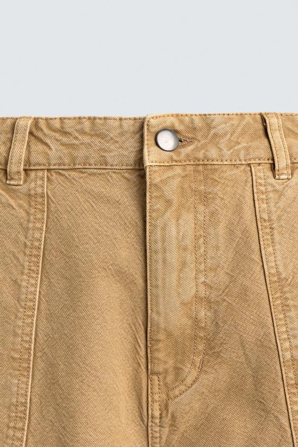 ZARA МЕШКОВАТЫЕ БРЮКИ С ВЫШИТОЙ НАШИВКОЙ NFL WASHINGTON COMMANDERS, РЫЖЕВАТО-КОРИЧНЕВЫЙ