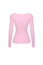 pink off the shoulder long sleeve