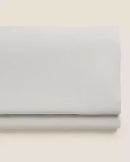 ZARA HOME (200 НИТЕЙ) ПРОСТЫНЯ ИЗ ХЛОПКА ПЕРКАЛЬ, СЕРЫЙ
