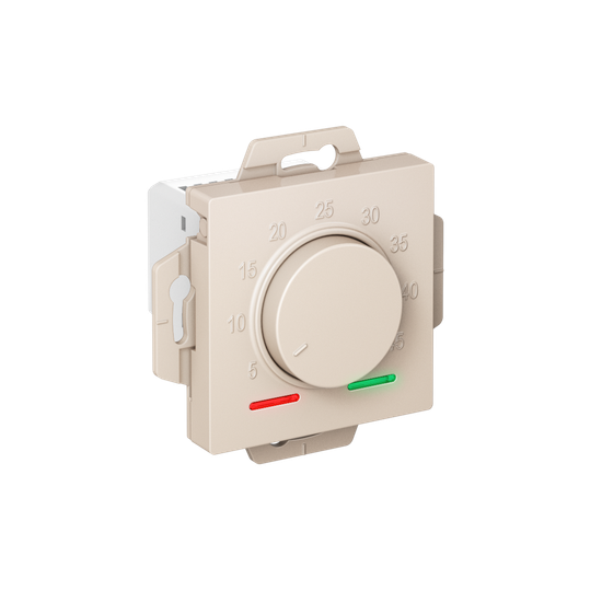 ATLASDESIGN ТЕРМОСТАТ электронный для теплого пола с датчиком, 10A, механизм, БЕЖЕВЫЙ