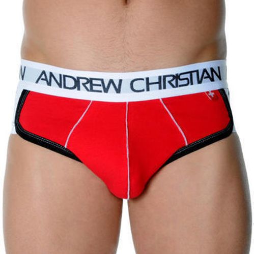 Мужские трусы брифы с задним пуш ап Andrew Christian Active Shape Red Brief AC54