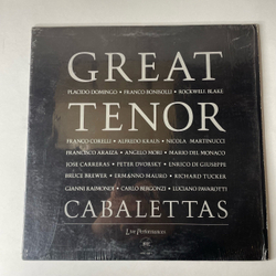 Винтажная виниловая пластинка LP Placido Domingo, Luciano Pavarotti, Great Tenor Cabalettas (США 1980)