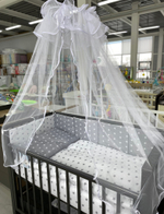 Комплект в кроватку 7-ми предметный "Ноченька", серый