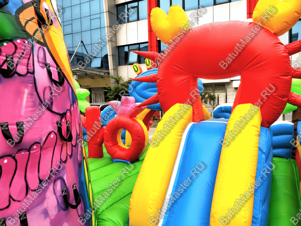 Коммерческий надувной батут "На морском дне" 16*8*8 м