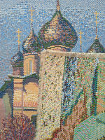 Декоративная гобеленовая салфетка 32*32 см. "Пасхальное торжество"