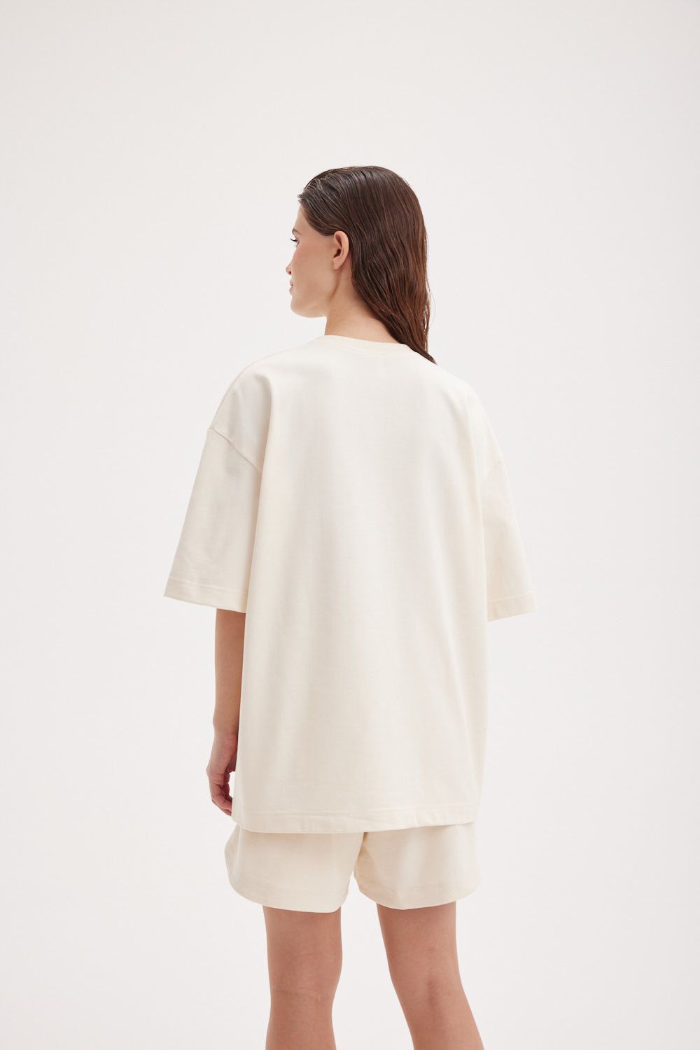 Футболка оверсайз из 100% хлопка "Лён" женская