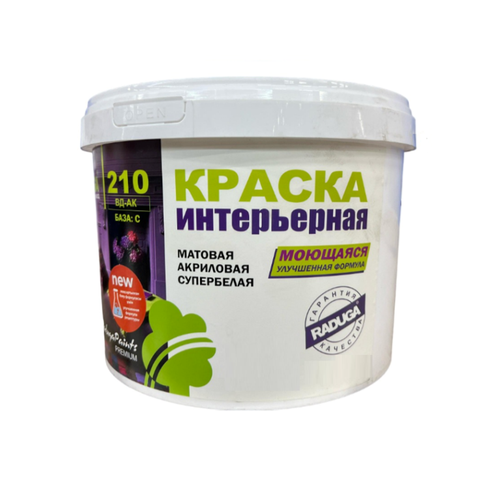 КРАСКА МОЮЩАЯСЯ РАДУГА-210 АКРИЛОВАЯ С 1КГ