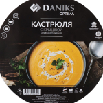 Кастрюля нерж, 5.4 л, с крыш, Daniks, Оптима, GS-01201-24CA, индукц