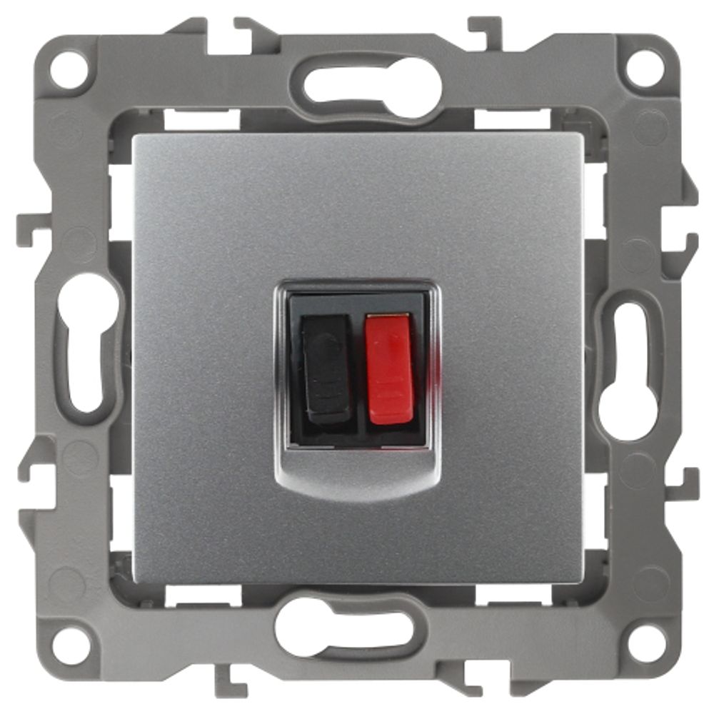 Розетка ЭРА Серия 12 12-3111-03 аудио IP20 алюминий