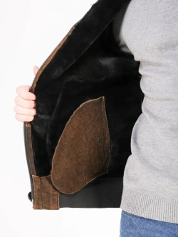 Дубленка натуральная куртка зимняя с капюшоном