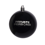 CHRISTMAS ORNAMENTS: 4 PACK MATTE & SHINY BLACK BALLS