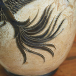 Авторская ваза с изображением птицы феникс