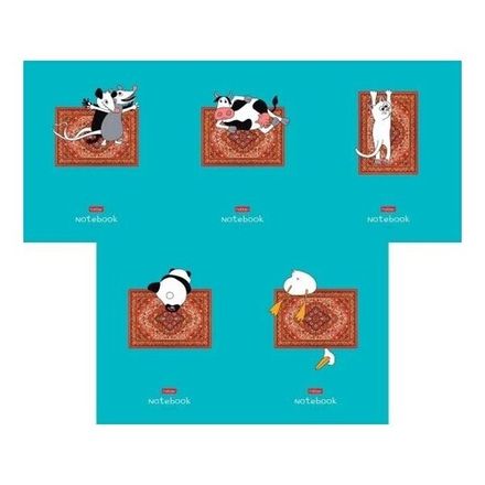 Тетрадь 48л, А5, клетка, Хатбер На ковре, ассорти