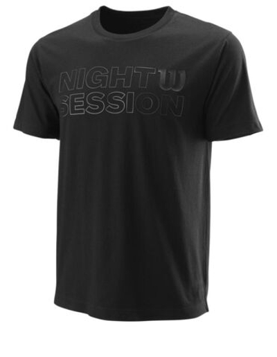 Мужская теннисная футболка Wilson Night Session Tch Tee - black