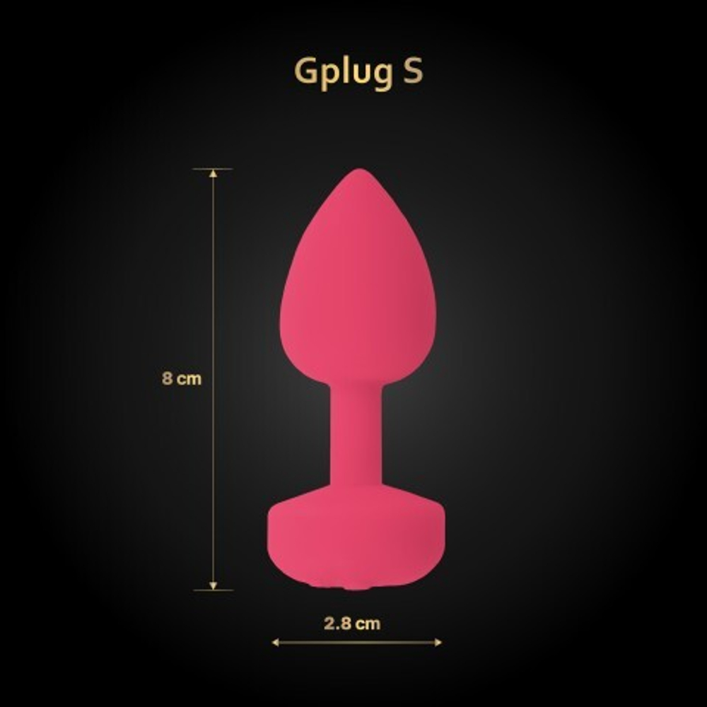 Gvibe Gplug Small - Инновационная маленькая дизайнерская пробка с вибрацией, 8х2.8 см (розовая)