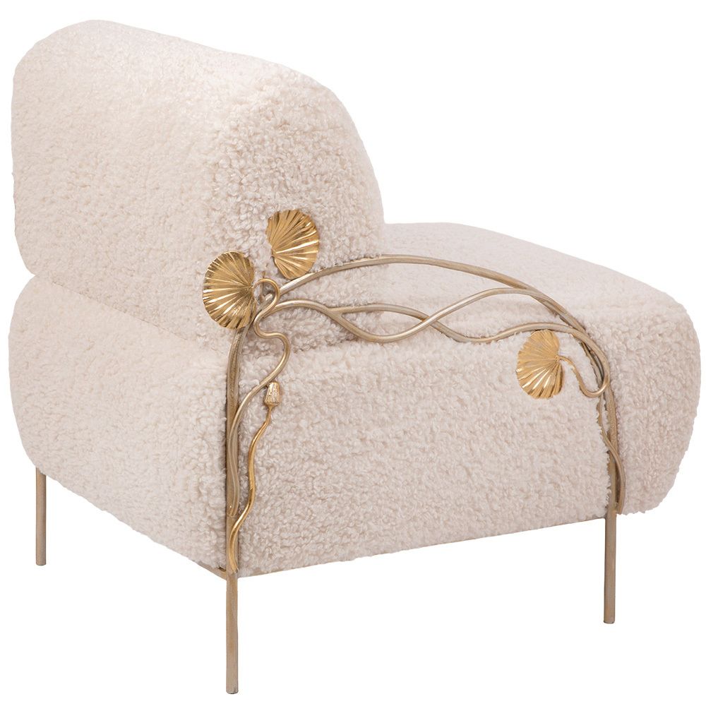 Кресло Нимфея Какао Айвори