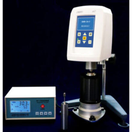 Rotational viscometer with heat furnace for hot melt material