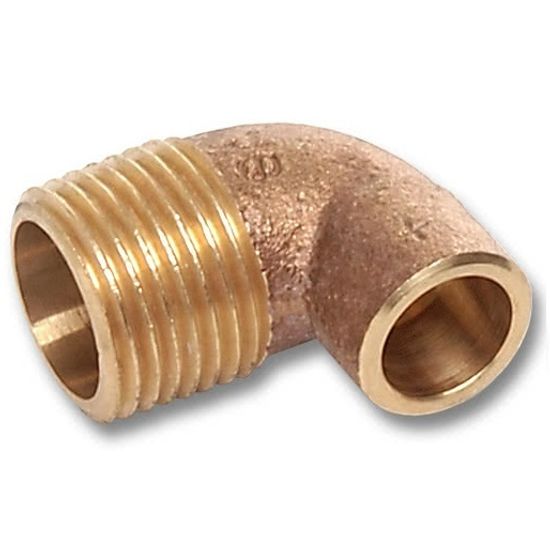 Угольник Sanha 18x1/2" НР с наружной резьбой (4092G бронзовые фитинги под пайку)