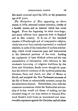 The Martyrdom of Man | Winwood Reade