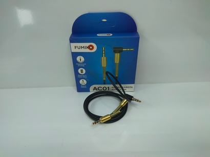 Аудиокабель AUX FUMIKO AC01 Jack 3.5 мм черный 1м