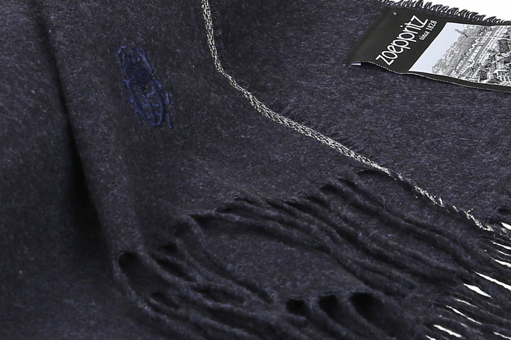 Плед 130х180 Zoeppritz Бист 590 синий фото