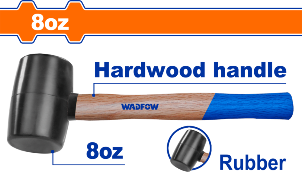 Киянка резиновая 220 гр (10/40) WADFOW WMB7301