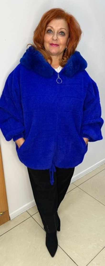 Жакет-куртка из альпака на большие размеры