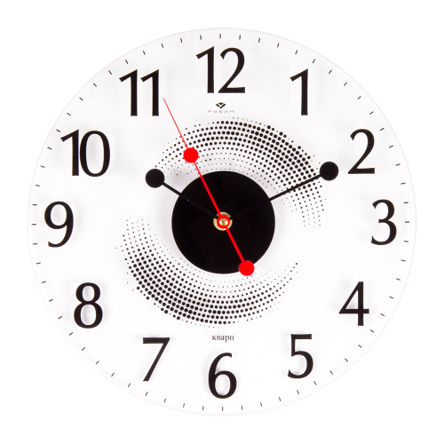 Часы настенные 3030-027 "Стиль 2" прозрачные, открытая стрелка