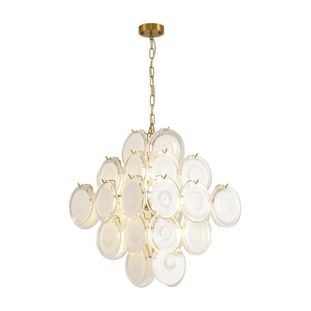 8320/8 MODERNI LN латунь/белый, металл/стекло Люстра E14 8*40W 220V CHIPSY