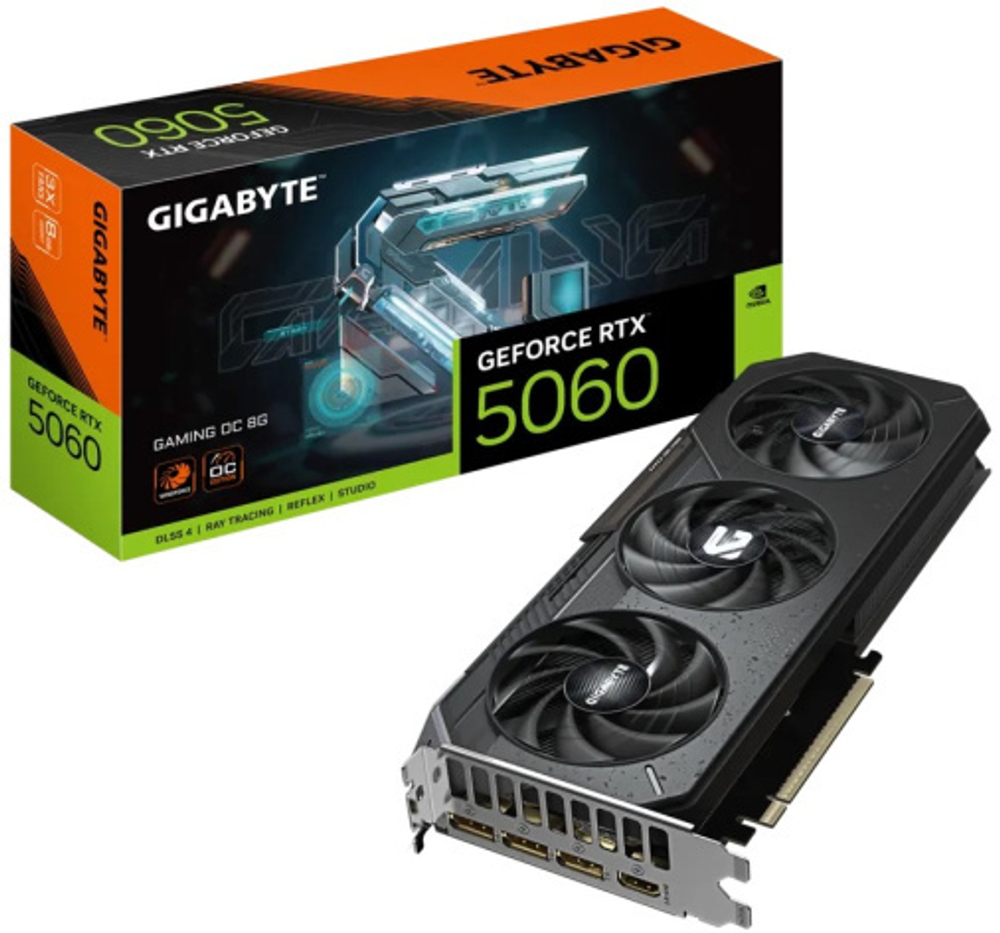 Видеокарта GIGABYTE GeForce RTX 5060 GAMING OC (GV-N5060GAMING OC-8GD)