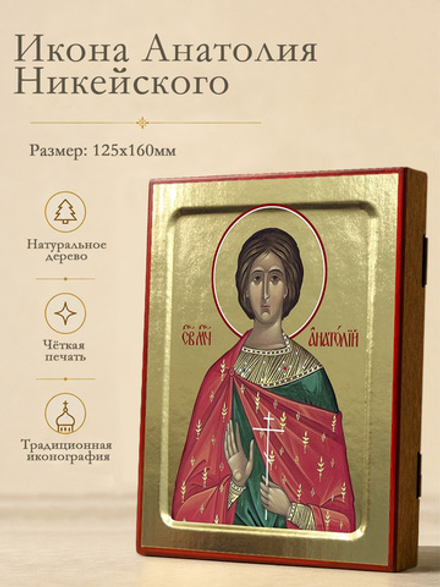 Икона Анатолия Никейского, мученика на дереве: 125 х 160 (Синопсисъ)
