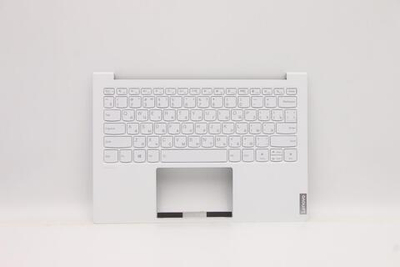 Верхняя панель с клавиатурой (топкейс) для ноутбука Lenovo Yoga Slim 7 Carbon 13ITL5 82EV раскладка - русская, с подсветкой, белая (5CB1B08009), оригинал