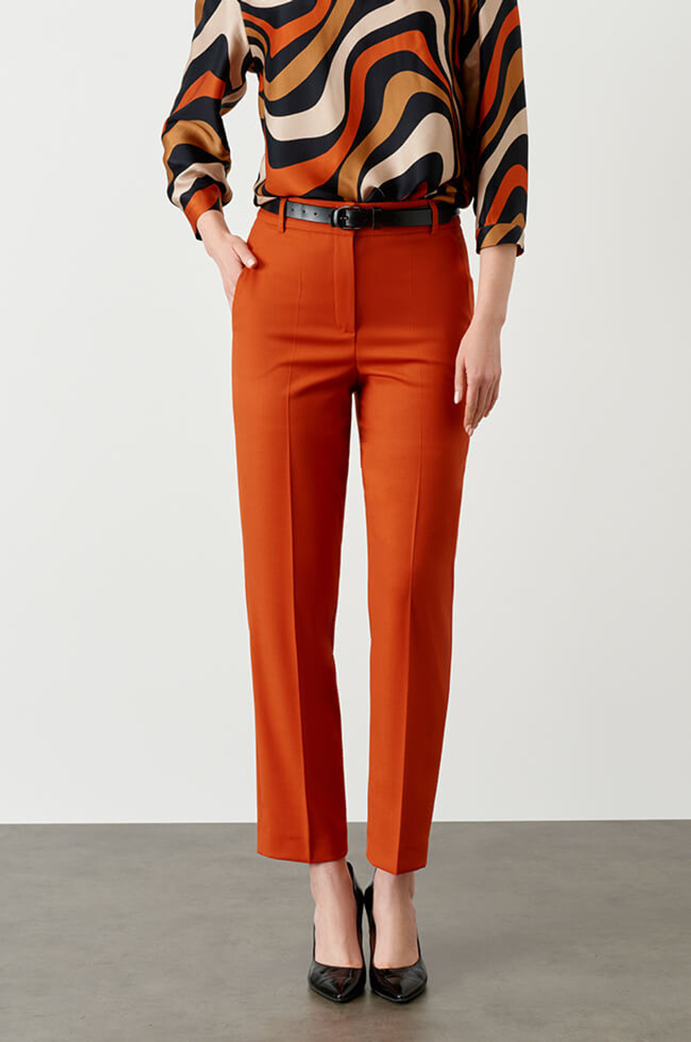 3933 Брюки женские  (терракотовый)
