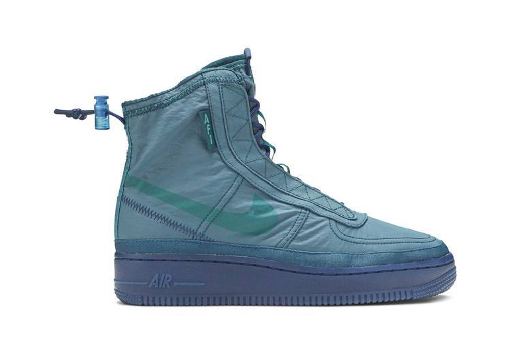 Кроссовки Nike Air Force 1 Shell Midnight Turquoise (Женская размерная сетка)