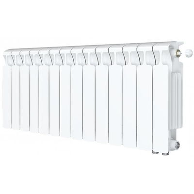 Радиатор биметаллический Rifar Monolit 350 Ventil 14 секций нижнее правое подключение