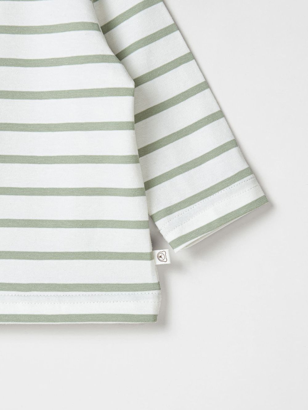 Лонгслив "Полоска Олива" 0+