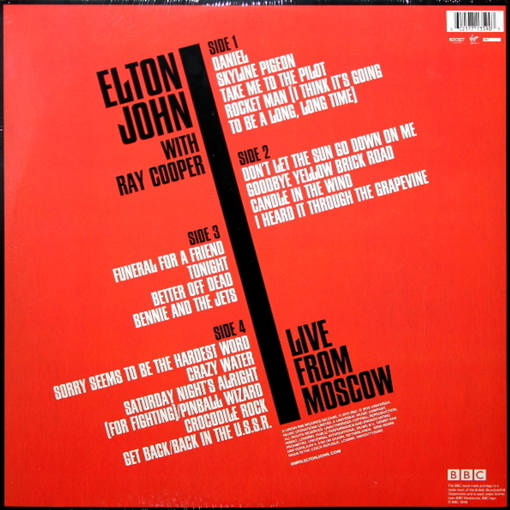 Elton John With Ray Cooper / Live From Moscow 1979 (2LP)