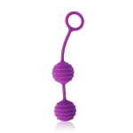 Фиолетовые вагинальные шарики с ребрышками Bior Toys Cosmo CSM-23033