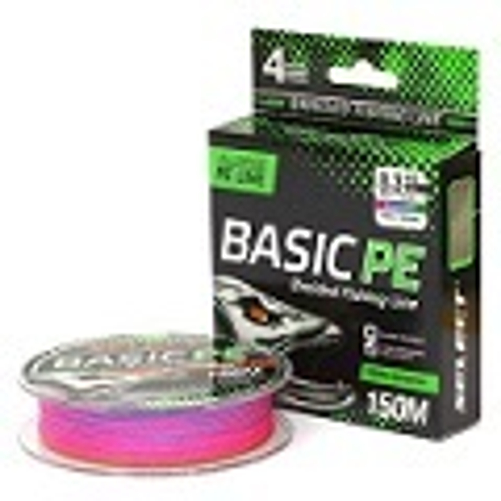 Шнур Select Basic PE 150м 0.24мм 18.20кг Multicolor 1шт 271496